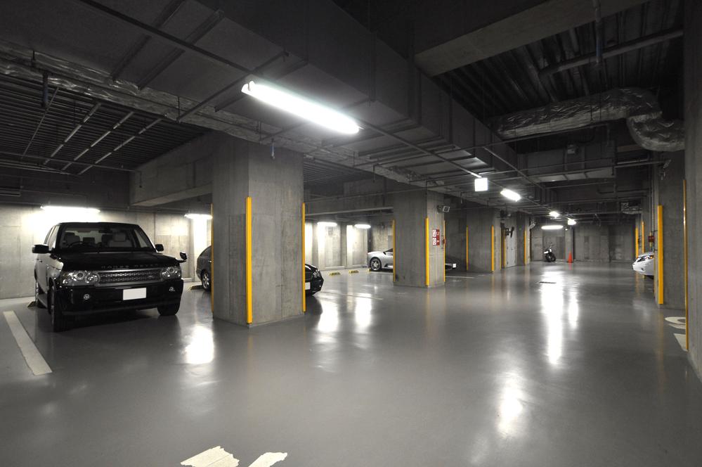 Parking lot. Common areas