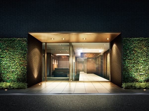 Shared facilities.  [Entrance Rendering] Quality Naru entrance to greet the live person. The wall has undergone a greening. from here, Private will continue to deepen.