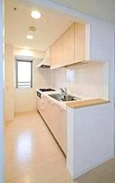 Kitchen. There is also a window ventilation ◎. The color of the room will be dark brown. 