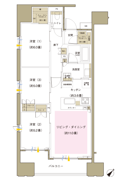 Floor: 3LD ・ K + WIC + SIC, the occupied area: 72.71 sq m, Price: TBD
