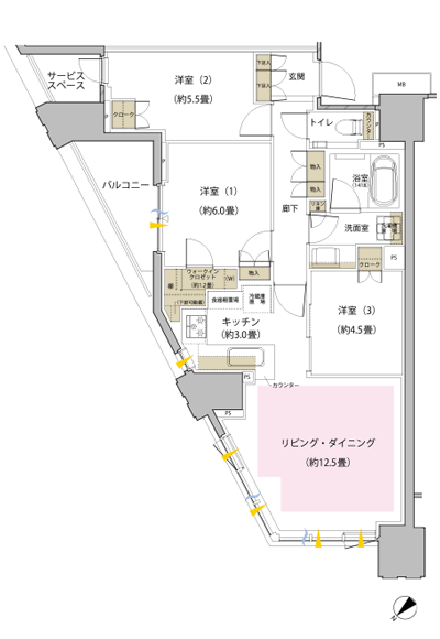 Floor: 3LD ・ K + WIC, the occupied area: 73.94 sq m, Price: TBD