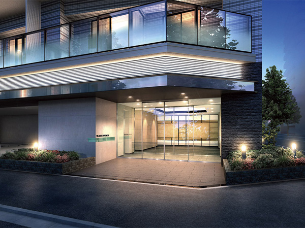 Buildings and facilities. Guests can do fun gourmet in the Marunouchi and Ginza, Or jogging in a holiday in the Sumida River Terrace, And or extend the wings to go out to the Gulf area, Live in luxury the center of Tokyo. (Entrance Rendering)
