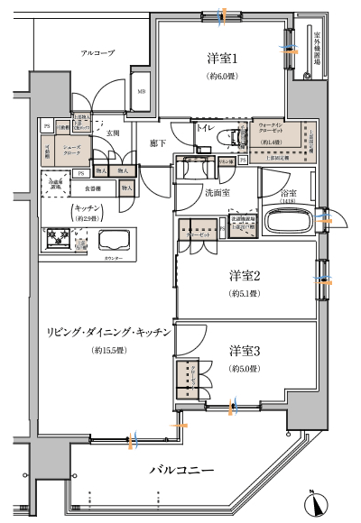 Floor: 3LDK + WIC, the occupied area: 71.29 sq m, Price: TBD