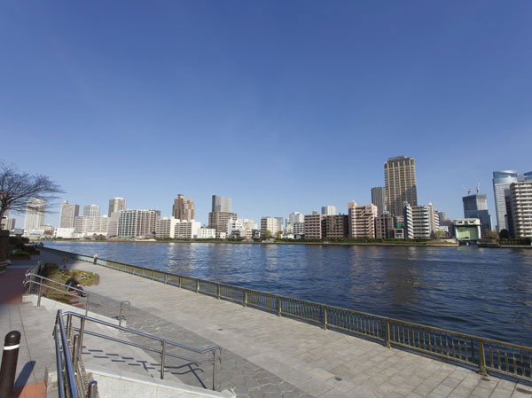 Surrounding environment. Sumida River Terrace (about 840m ・ 11-minute walk)