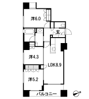 Floor: 3LDK (2 ~ 10F), the occupied area: 61.96 sq m, Price: 51,800,000 yen, now on sale