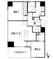 Floor: 2LDK + WIC (2 ~ 10F), the occupied area: 56.93 sq m, Price: 46,900,000 yen, now on sale