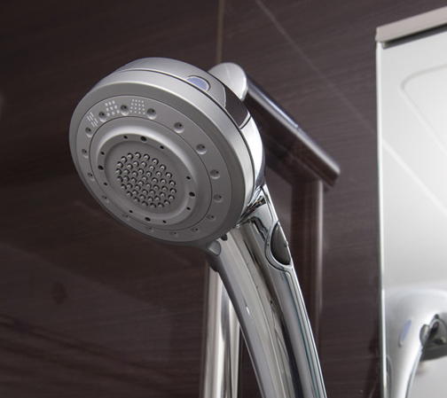 Bathing-wash room.  [Water-saving function with a shower faucet] Adopt a high water-saving effects that can be easily switched with one button operation shower head in the shower. It is comfortable to use even with a small amount of hot water.