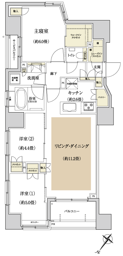 Floor: 3LDK, occupied area: 69.63 sq m