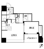 Floor: 1LDK, occupied area: 41.43 sq m