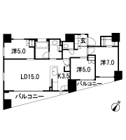 Floor: 3LDK + WIC, the area occupied: 78.7 sq m