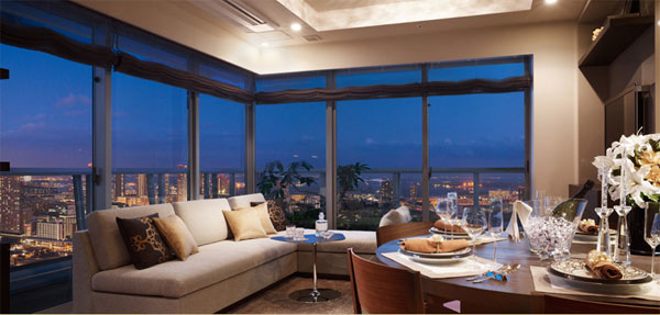 Interior.  [living ・ dining] t80H type model room 3LDK + WIC + SIC occupied area: 86.13 sq m balcony area: 33.42 sq m