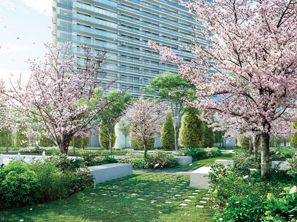 Shared facilities.  [Bosque Rendering of spring] Such as cherry blossoms and autumn leaves, Rich landscape beauty to enjoy Bosque (forest) are available in all of the seasons Spring, Summer, Fall, Winter ....