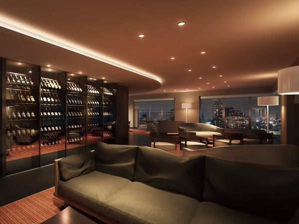 "View Lounge" Rendering (T). The 30th floor of the lounge, Sparkling you spend the time of relaxation overlooking the Gulf landscape. The bar counter, It also provides alcohol (surcharge)
