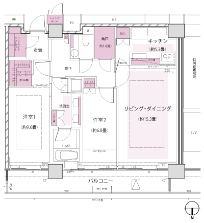 Floor: 2LDK + WIC + N + SIC, the occupied area: 94.03 sq m, Price: 99,980,000 yen, now on sale