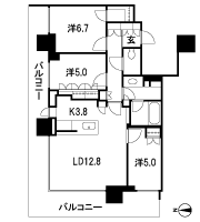 Floor: 3LDK + WIC, the occupied area: 76.63 sq m, Price: TBD