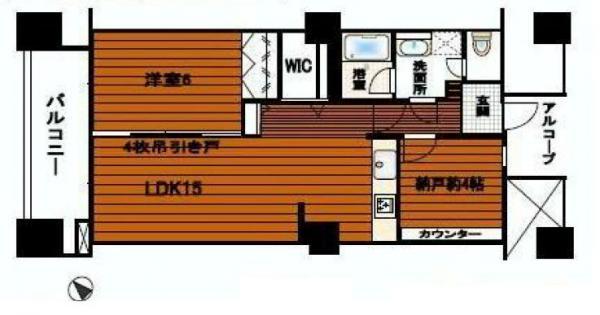 Floor plan. 1LDK+S, Price 44,800,000 yen, Occupied area 55.27 sq m , Balcony area 7.97 sq m