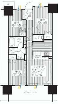 Floor plan. 3LDK, Price 43,800,000 yen, Footprint 60.4 sq m , Balcony area 11.8 sq m