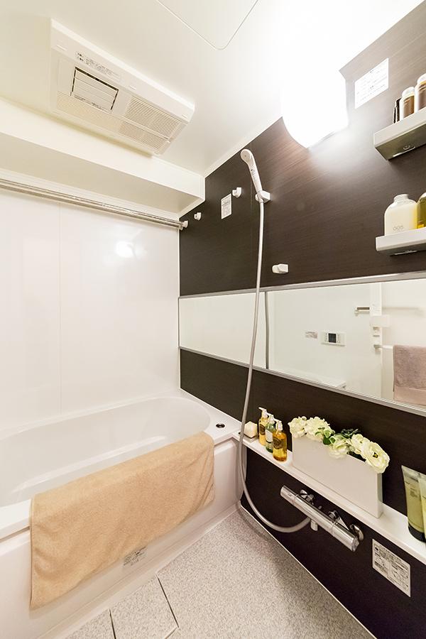 Bathroom. Bathroom with a convenient ventilation dryer on a rainy day