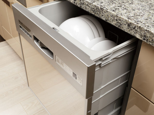 Kitchen.  [Dishwasher] Built-in type of dishwasher that performed automatically from washing to dry. Compact, Amount of storage is also abundant.