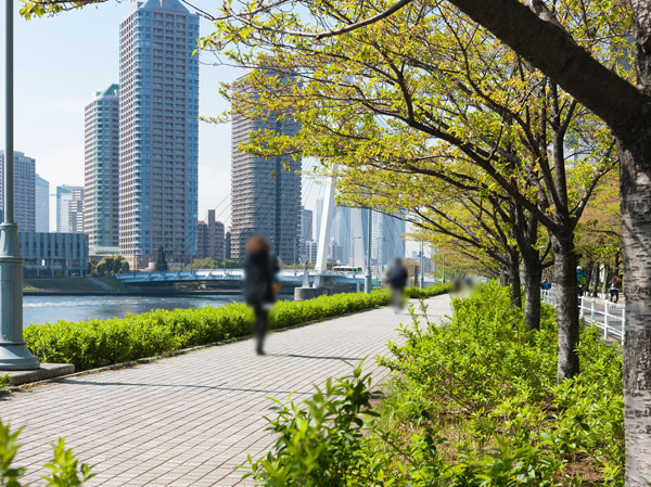 Surrounding environment. Sumida River Terrace (3-minute walk / About 210m)