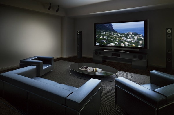 Theater Room Rendering / Set up a large-screen TV on the 19th floor of the theater room. In the great power of the video and sound like a movie theater, You can enjoy your favorite movies