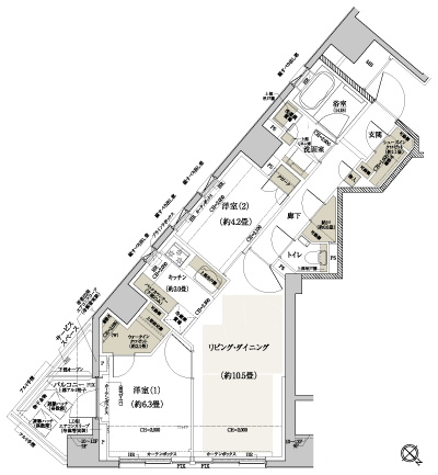 Floor: 2LDK + WIC + SIC + N, the occupied area: 61.72 sq m, Price: TBD