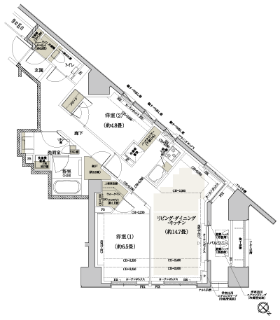 Floor: 2LDK + WIC + SIC + N, the area occupied: 65.9 sq m, Price: TBD