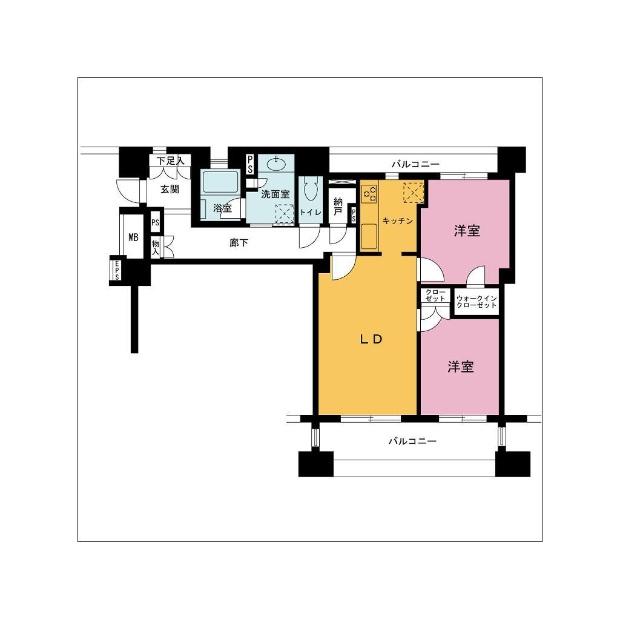 Floor plan. 2LDK + S (storeroom), Price 49,800,000 yen, Footprint 71.2 sq m , Balcony area 9.08 sq m