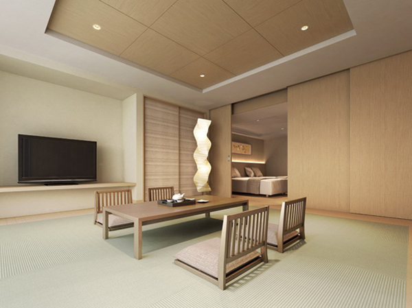 Shared facilities.  [I feel the serenity of the sum, Fun-free space a fine time / 40F] Japanese-style space that leads to the bedroom. Tatami rimless Carousel exudes the atmosphere of the modern sum. (Guest Room "flavor" ~ OMOMUKI ~ Rendering,  ※ )