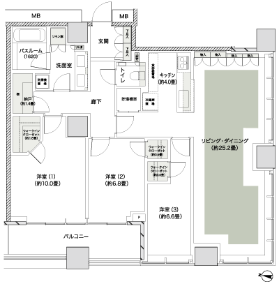 Floor: 3LDK + N + 3WIC, occupied area: 119.67 sq m, Price: 222 million yen (tentative)