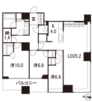 Floor: 3LDK + N + 3WIC, occupied area: 119.67 sq m, Price: 222 million yen (tentative)