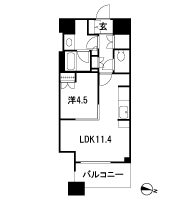Floor: 1LDK, occupied area: 42.04 sq m, price: 34 million yen ~ 37 million yen (tentative)