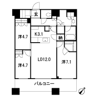 Floor: 3LDK + N + WIC + SIC, the occupied area: 78.02 sq m, price: 57 million yen ~ 63 million yen (tentative)