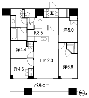 Floor: 4LDK + WIC, the area occupied: 84.6 sq m, price: 76 million yen ~ 78 million yen (tentative)