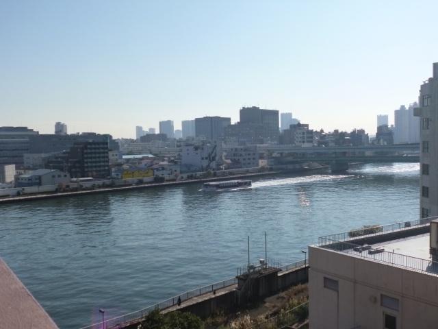 View photos from the dwelling unit. Overlooking the Sumida River from the balcony