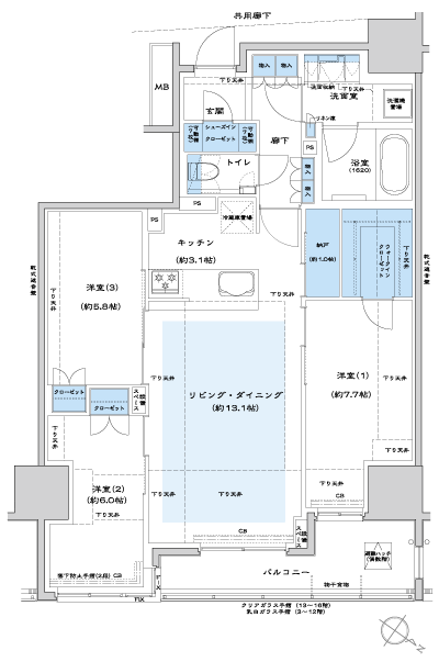 Floor: 3LDK + N + WIC + SIC, the occupied area: 83.73 sq m, Price: 65,900,000 yen, now on sale