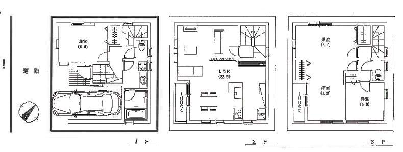 Compartment view + building plan example. Building plan example, Land price 65 million yen, Land area 74.38 sq m , Building price 24,800,000 yen, Building area 114.5 sq m