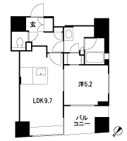 Floor: 1LDK, occupied area: 42.33 sq m