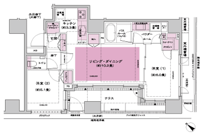 Floor: 2LD ・ K + WIC (walk-in closet) + SIC (shoes closet), the occupied area: 58.53 sq m, Price: 45,385,000 yen, now on sale