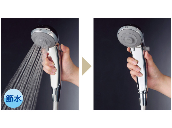 Bathing-wash room.  [Hand temporary water stop function shower head] Because with a waterproof switch on the shower head, You can save water frequently.