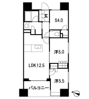 Floor: 2LDK + S (storeroom), the occupied area: 59.01 sq m, Price: 55,029,172 yen, now on sale