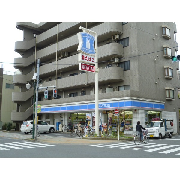 Convenience store. Lawson Kamishinozaki Yonchome store up (convenience store) 52m