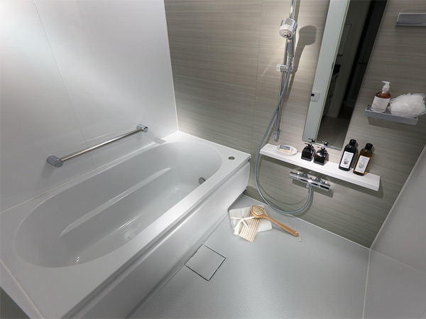 Bathing-wash room.  [Bathroom] Hot water tension at the touch of a button ・ Reheating ・ Otobasu system that can warm the Ya, Bathroom with comfortable facilities, including massage function with a shower.