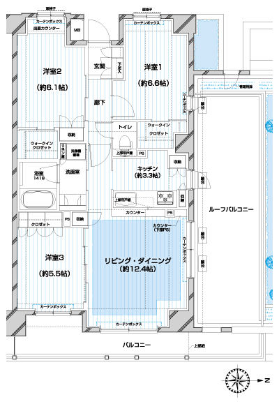 Floor: 3LDK, occupied area: 74.81 sq m, Price: TBD
