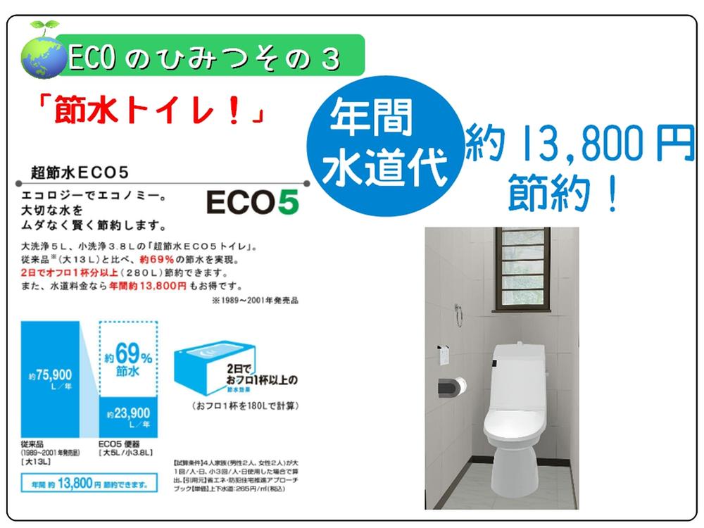 Construction ・ Construction method ・ specification. Economy Ecology. To save precious water without waste wisely.