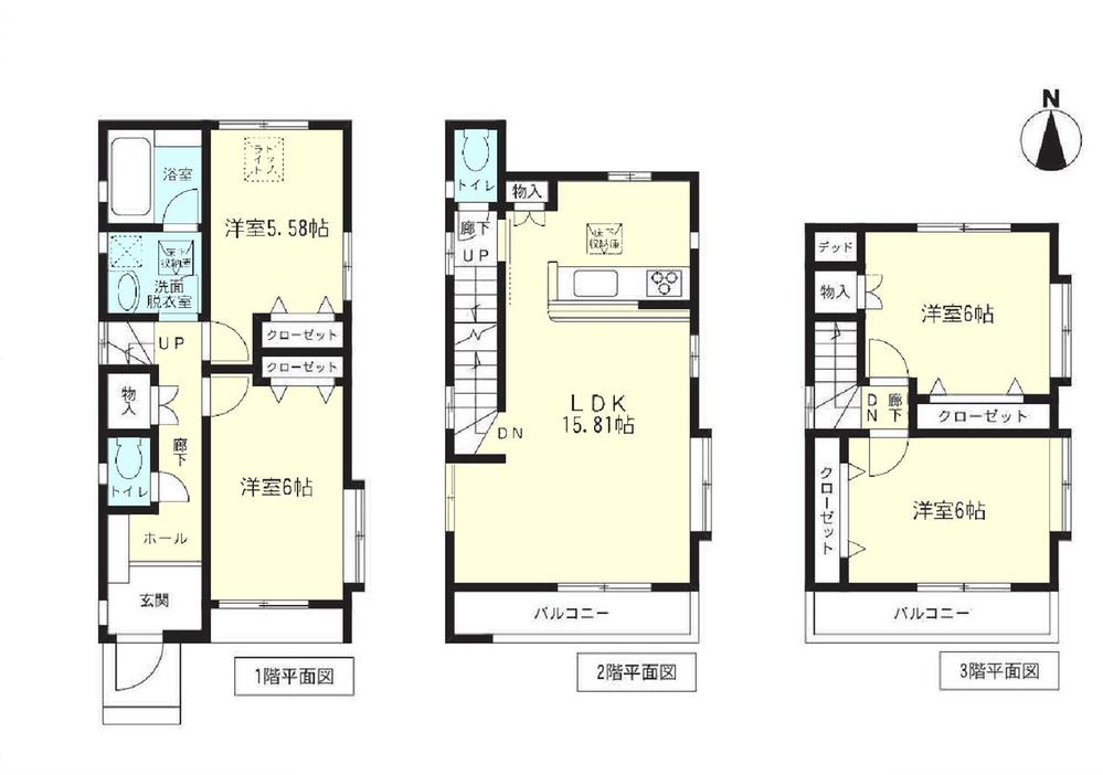 Floor plan. 42,800,000 yen, 4LDK, Land area 75.38 sq m , It is a building area of ​​96.91 sq m floor plan