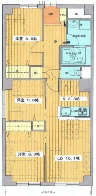 Floor plan. 3LDK, Price 28.8 million yen, Footprint 72 sq m floor plan