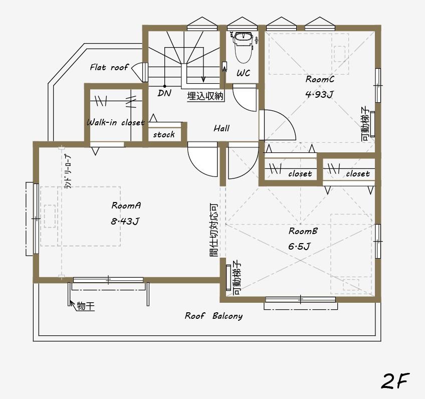 Floor plan. "Nordic House" Nishimizue 1 Phase 1 Building -2F