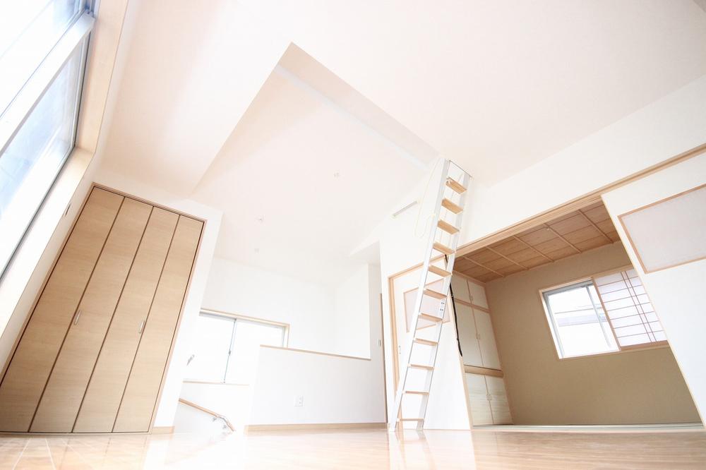 Living. Airy living room there is a loft on the top