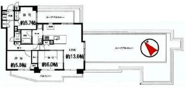 Floor plan. 3LDK, Price 29 million yen, Occupied area 80.53 sq m , Balcony area 12.29 sq m
